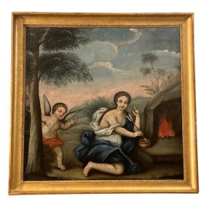 Scene mitologiche: dipinti antichi di Venere e Cupido