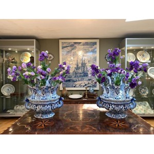 Royal Delft Blue and White Earthenware Vases and Objects
