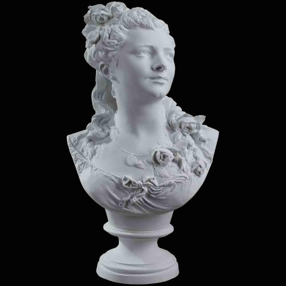 Busto biscotto Flore Carrier Belleuse XIX secolo