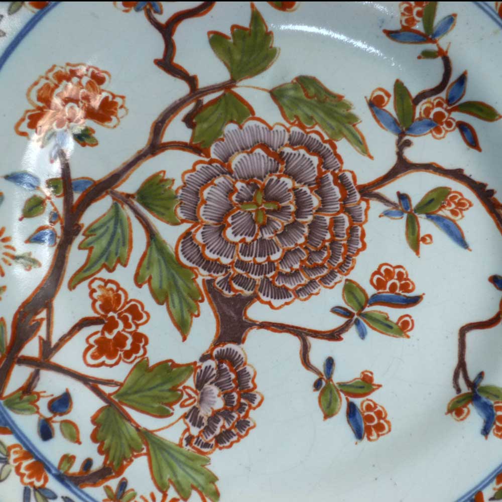 Assiette en faience de Delft 18 eme siecle 1710