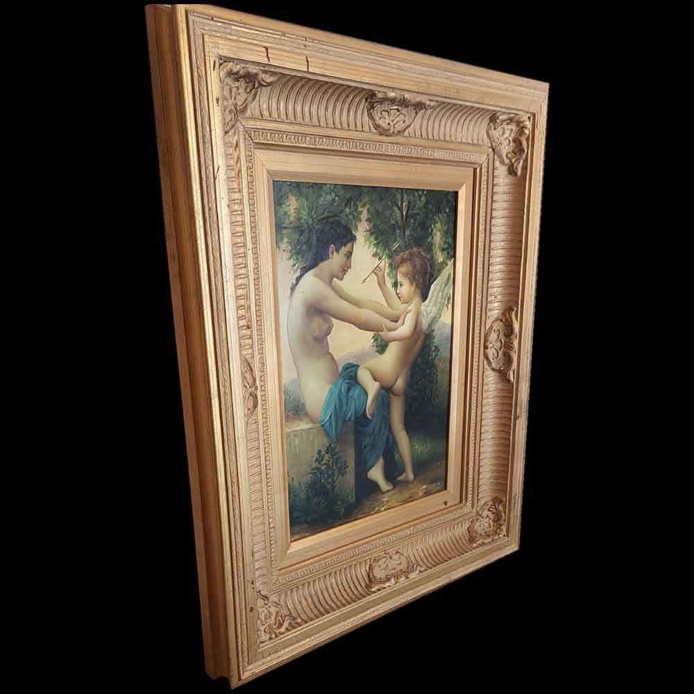 Gemälde mit Darstellung von Venus und Amor "Mythologie"