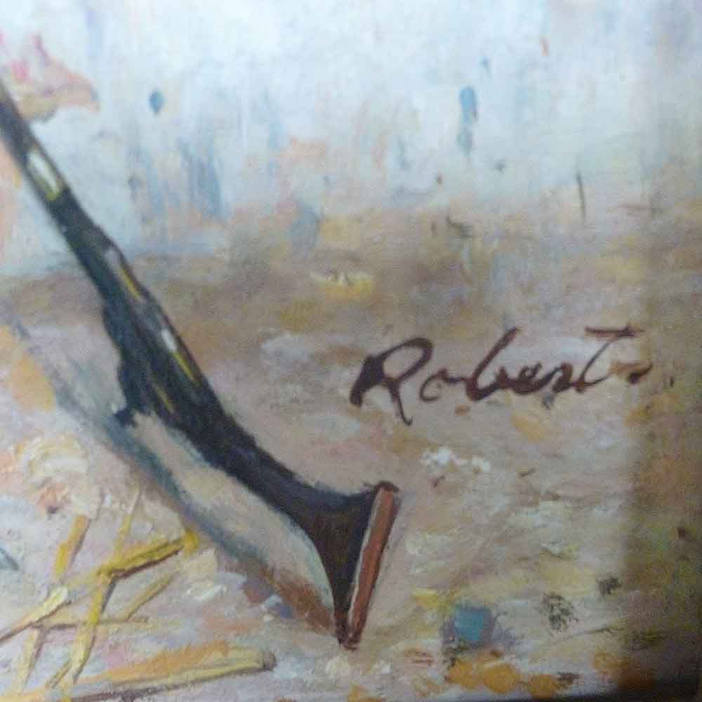 Roberts - pintura orientalista - óleo sobre tabla
