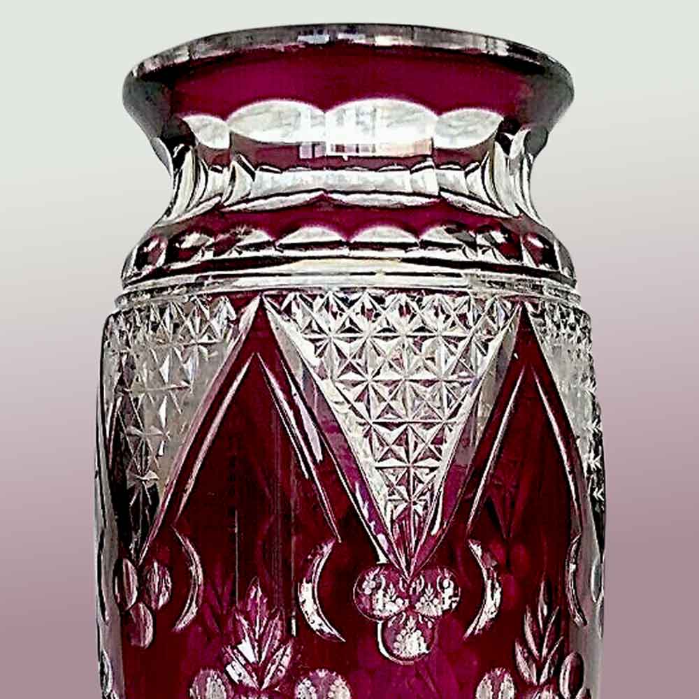 Vase aus Kristall Val Saint Lambert Art Deco Modell CDF 1926