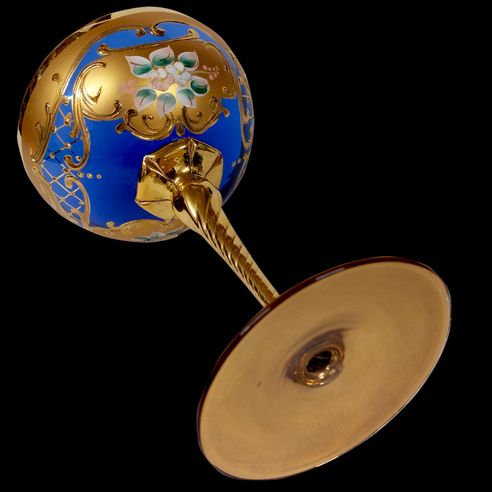 TRE FUACHI champagne glass, vintage collector's item, circa 1950