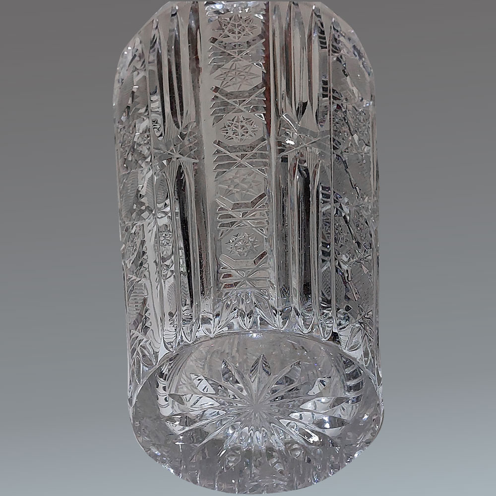 Klare Kristallvase von Val Saint Lambert Art Deco
