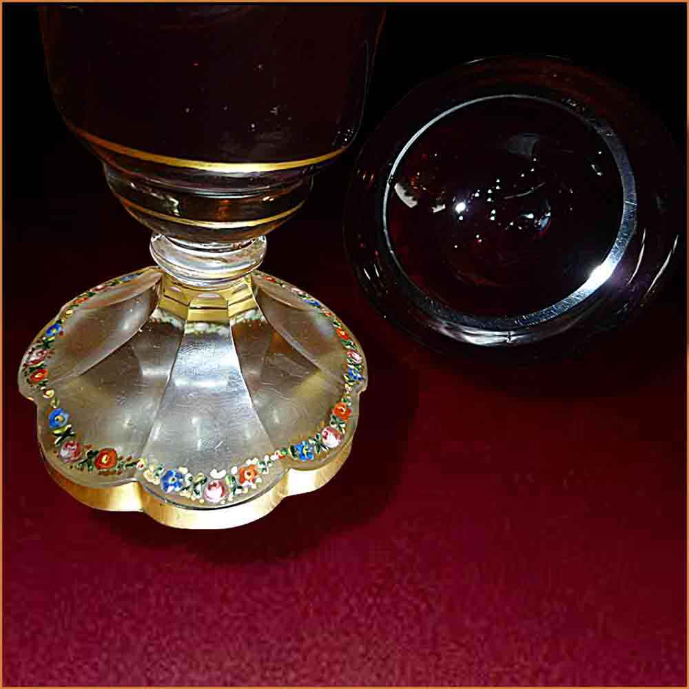 cristal Boheme Moser drageoire rubis XIX