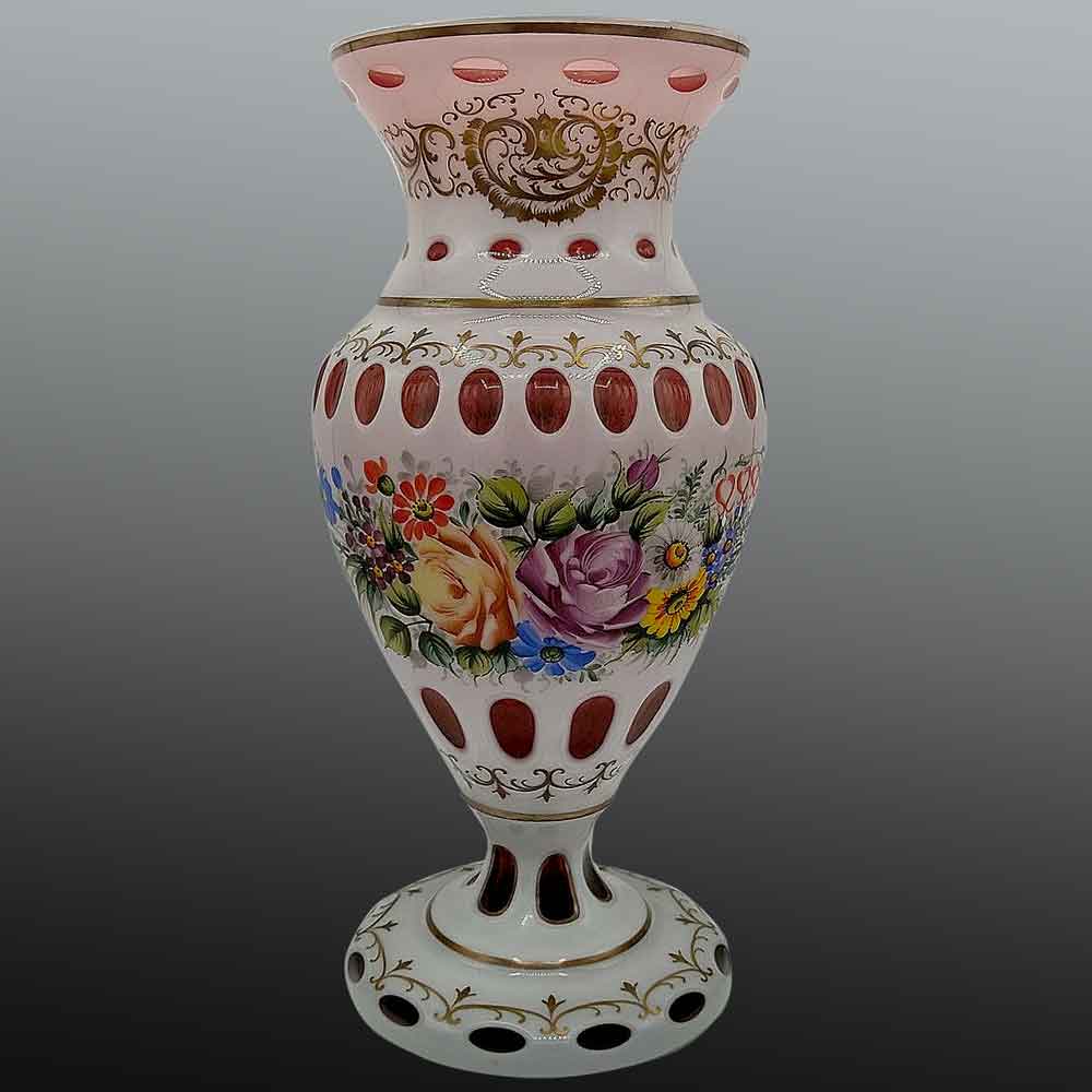 Moser crystal vase in Bohemian crystal circa 1900