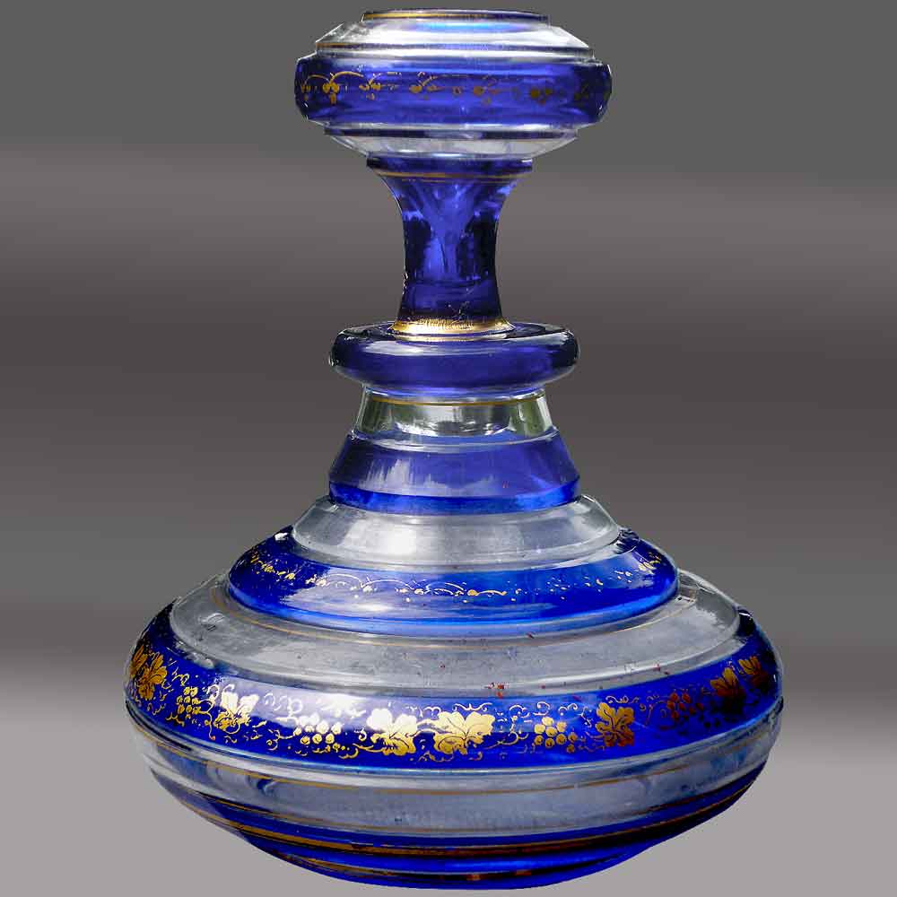 Botella de cristal de época Napoleón III