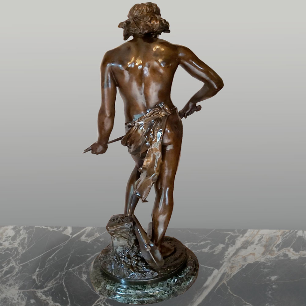 Sculpture Adrien Etienne Gaudez 19 siècle "Le Gladiateur" (The Gladiator)
