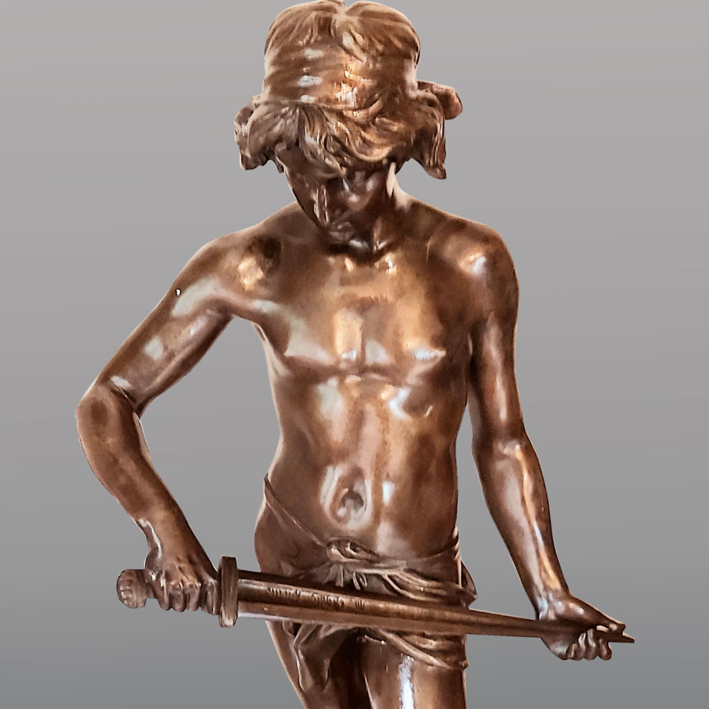 Sculptuur Adrien Etienne Gaudez 19 eeuw "De Gladiator"
