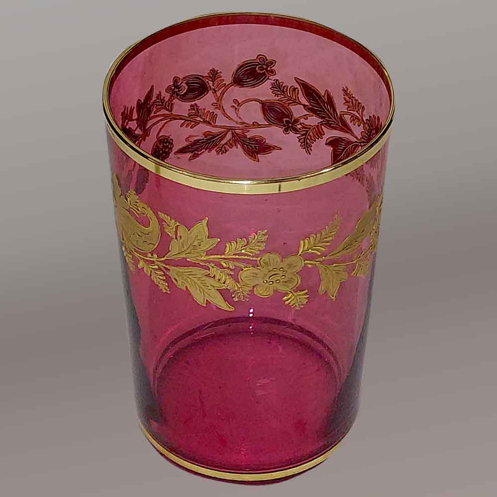 Saint Louis Art Nouveau crystal tumbler