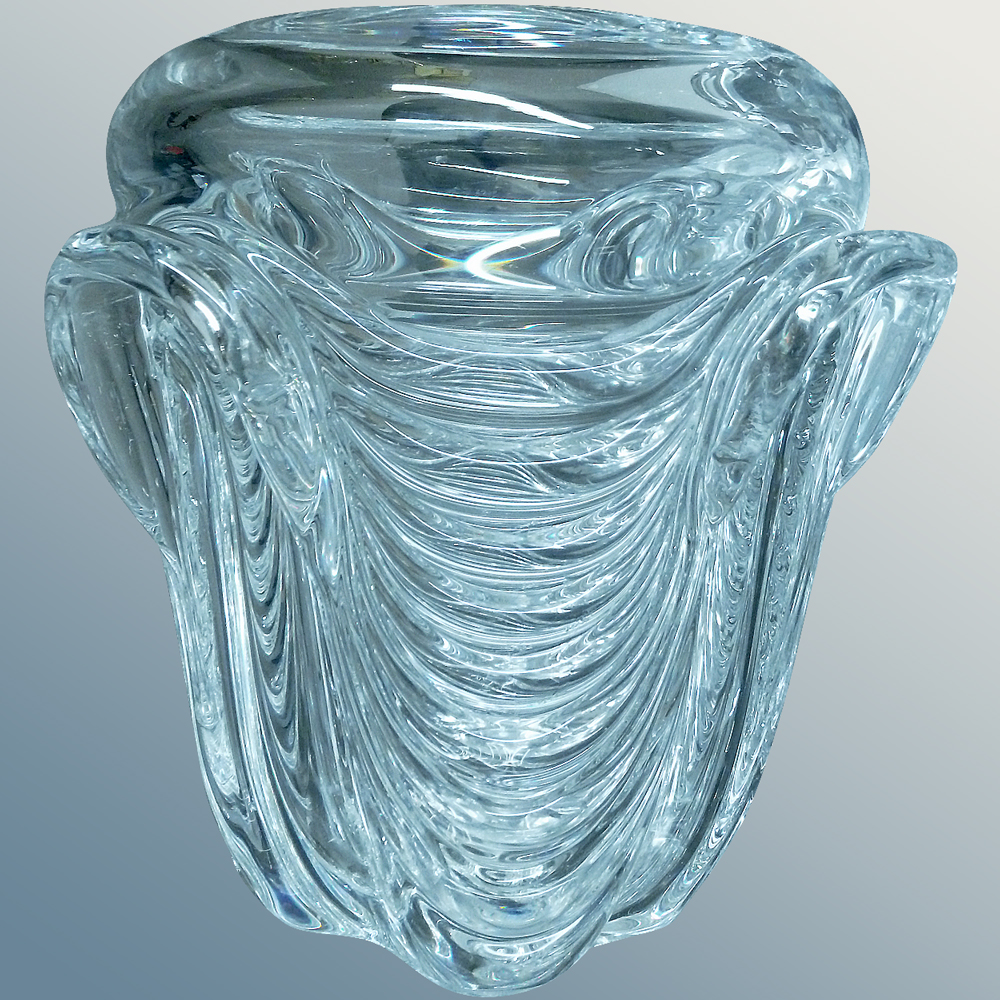 Val Saint Lambert Antonio and Guido Bon crystal vase