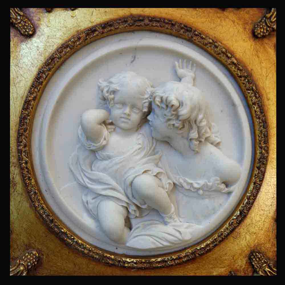 medaillon de marbre Edward William Wyon (1811-1885)