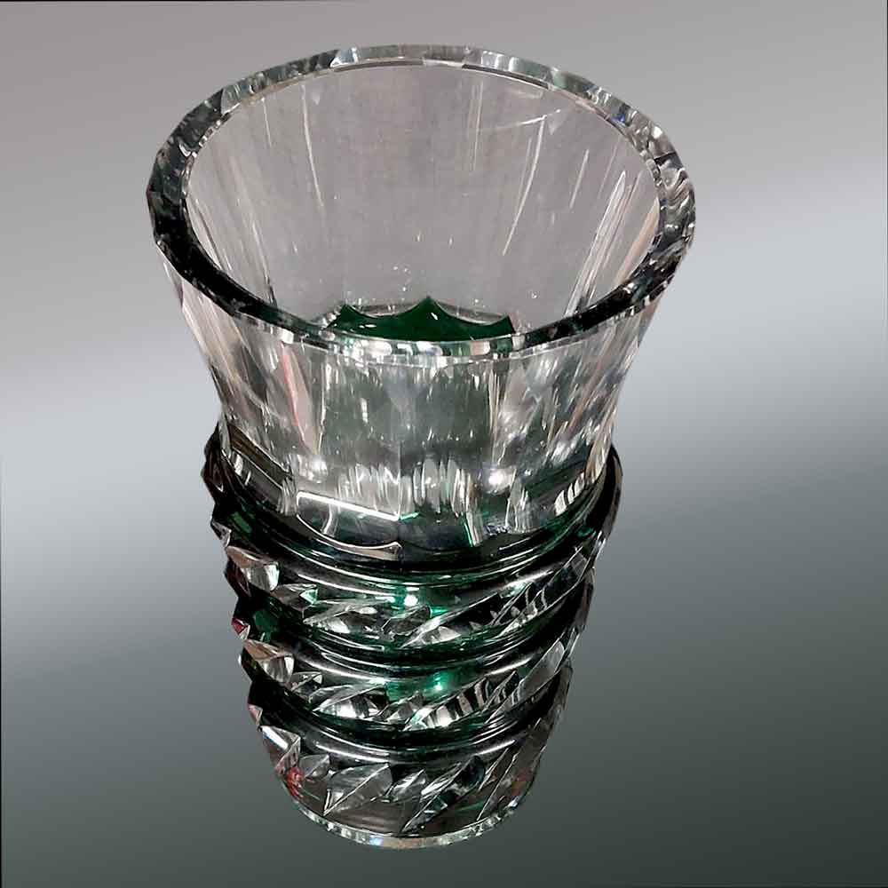 Vase en cristal de collection de la cristallerie du Val Saint Lambert