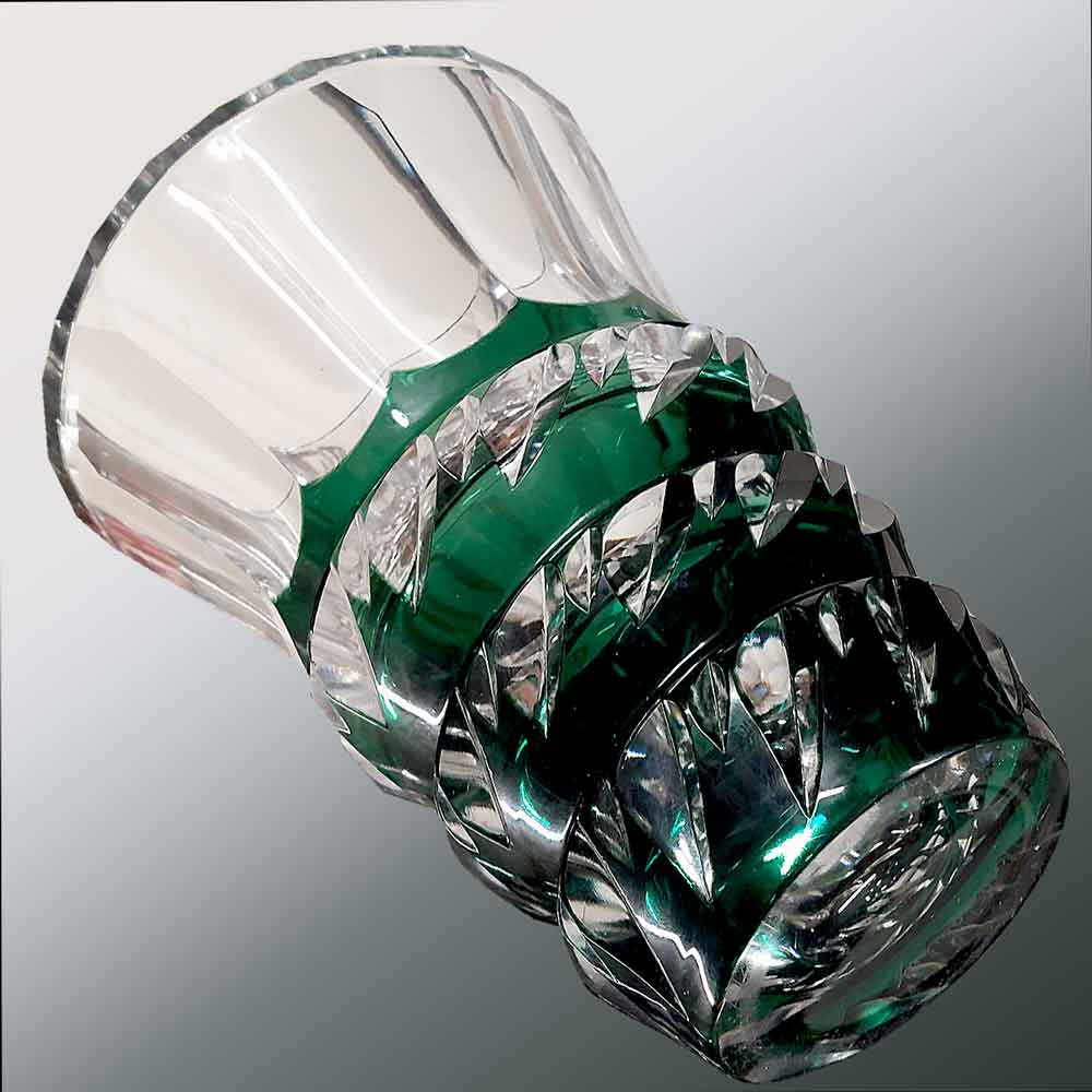 Collectible crystal vase from the Val Saint Lambert crystal factory