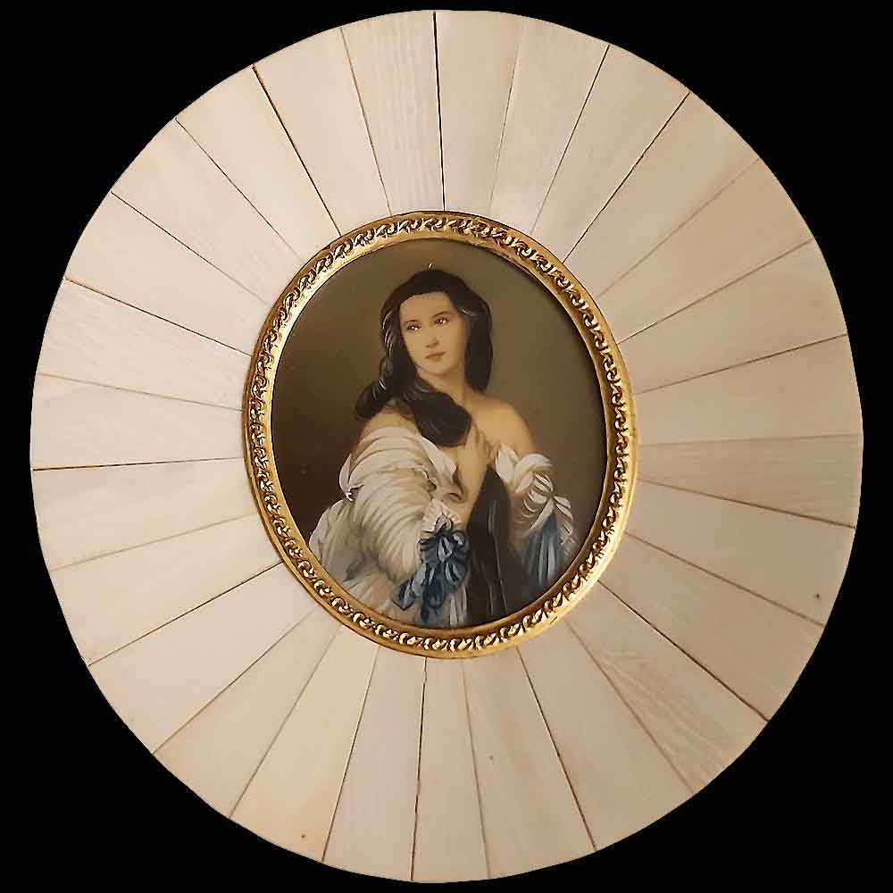 Miniature on ivory Madame Rimsky Korsakoven 19th century