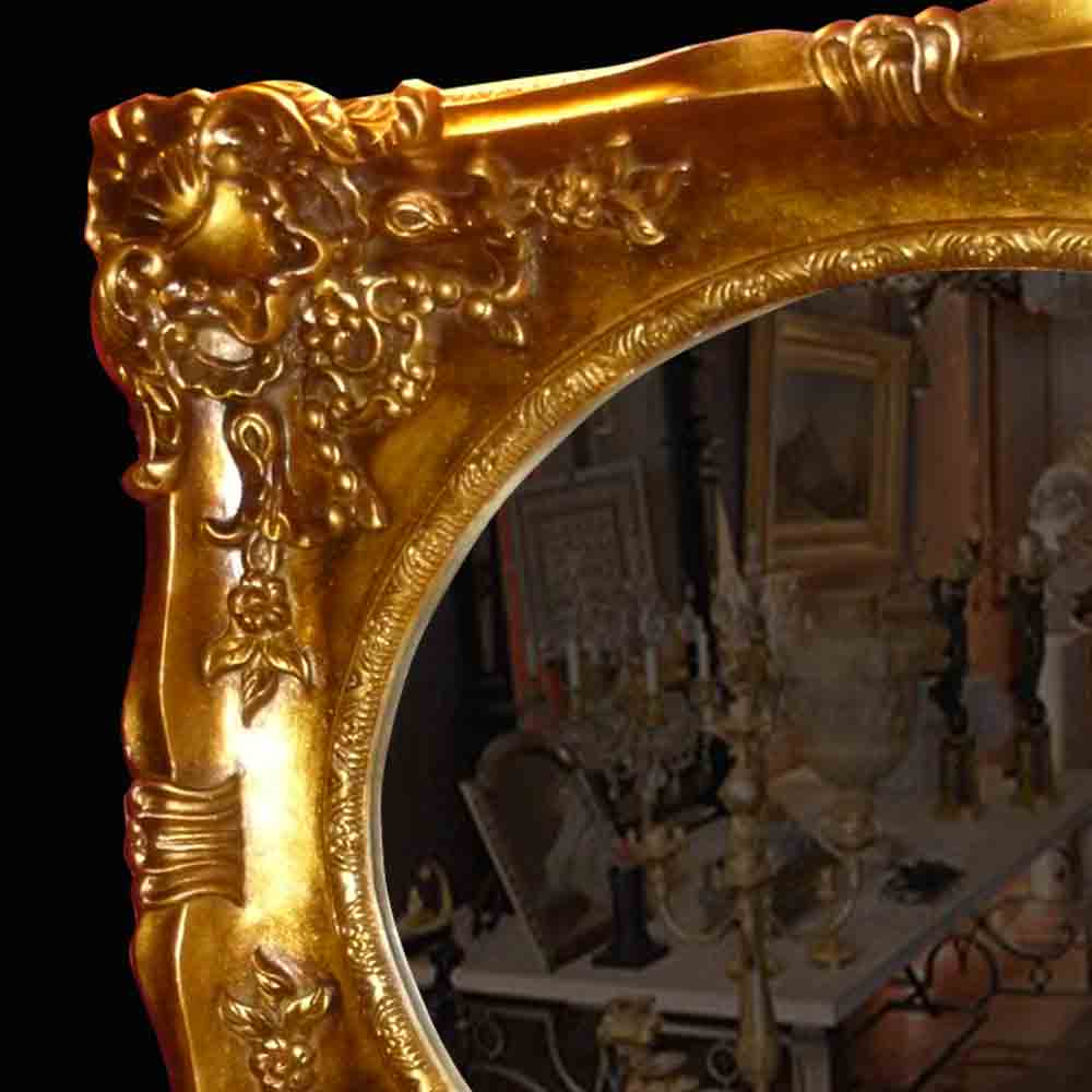 Miroir en bois et stuc doré fin XIX siècle