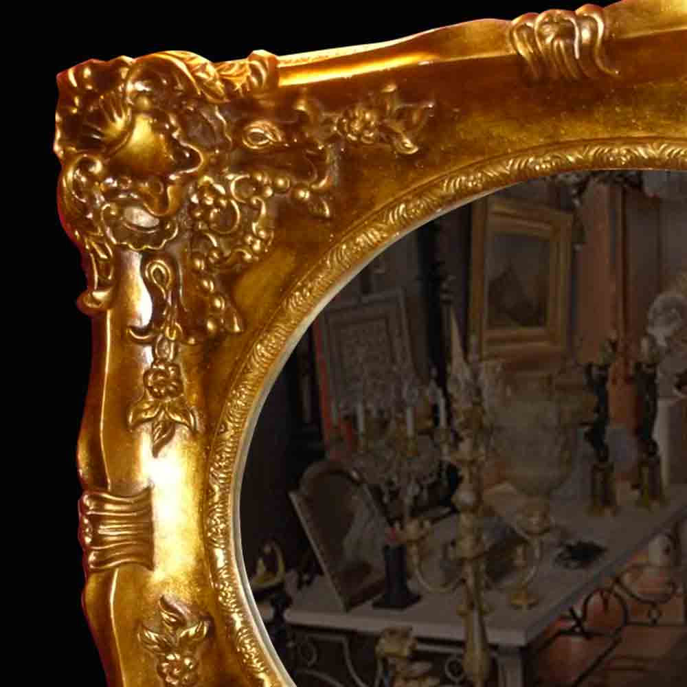 Mirror in wood and gilded stucco late 19th century