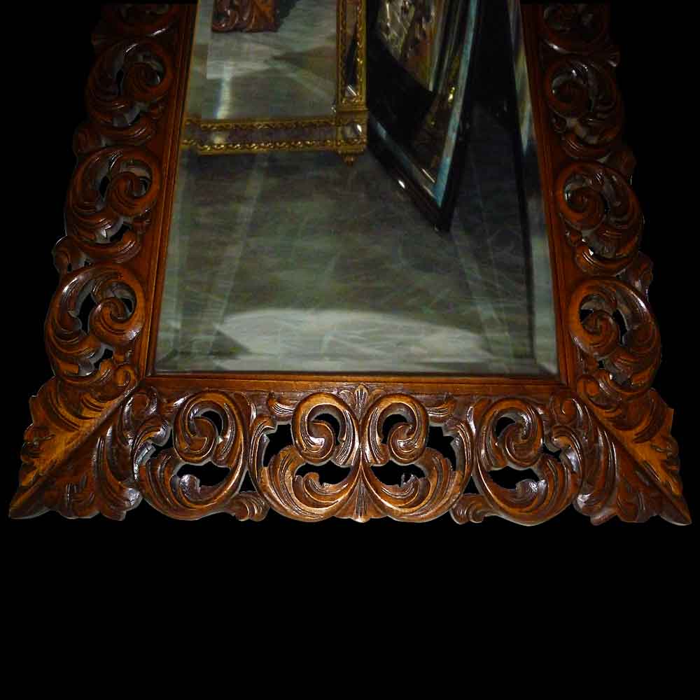 Miroir baroque en bois sculpté XIX siècle