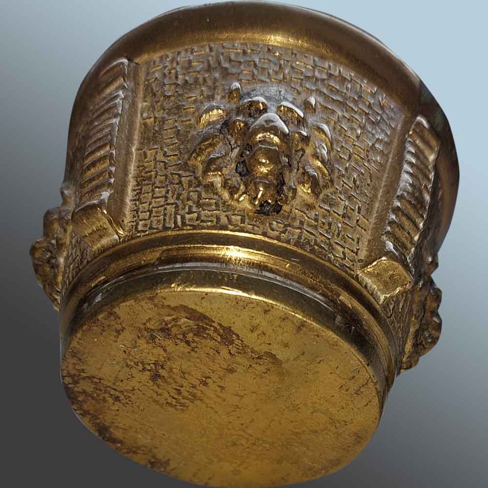 Antiker Apotheker-Mörser aus Bronze mit Stößel