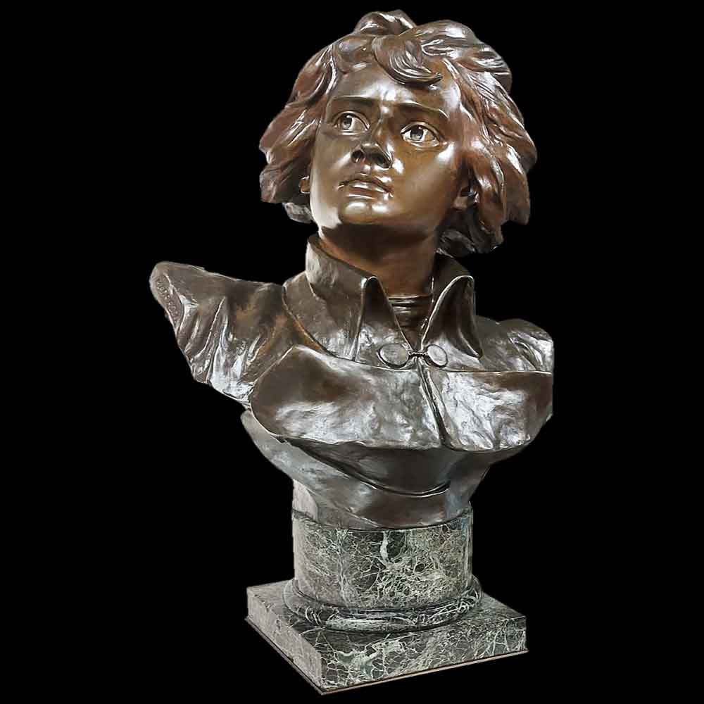 Escultura de Napoleón en bronce firmada + fundador del siglo XIX.