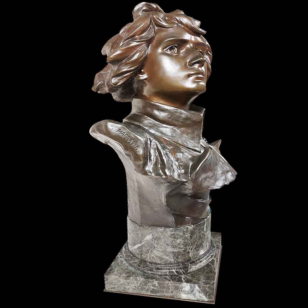 Escultura de Napoleón en bronce firmada + fundador del siglo XIX.
