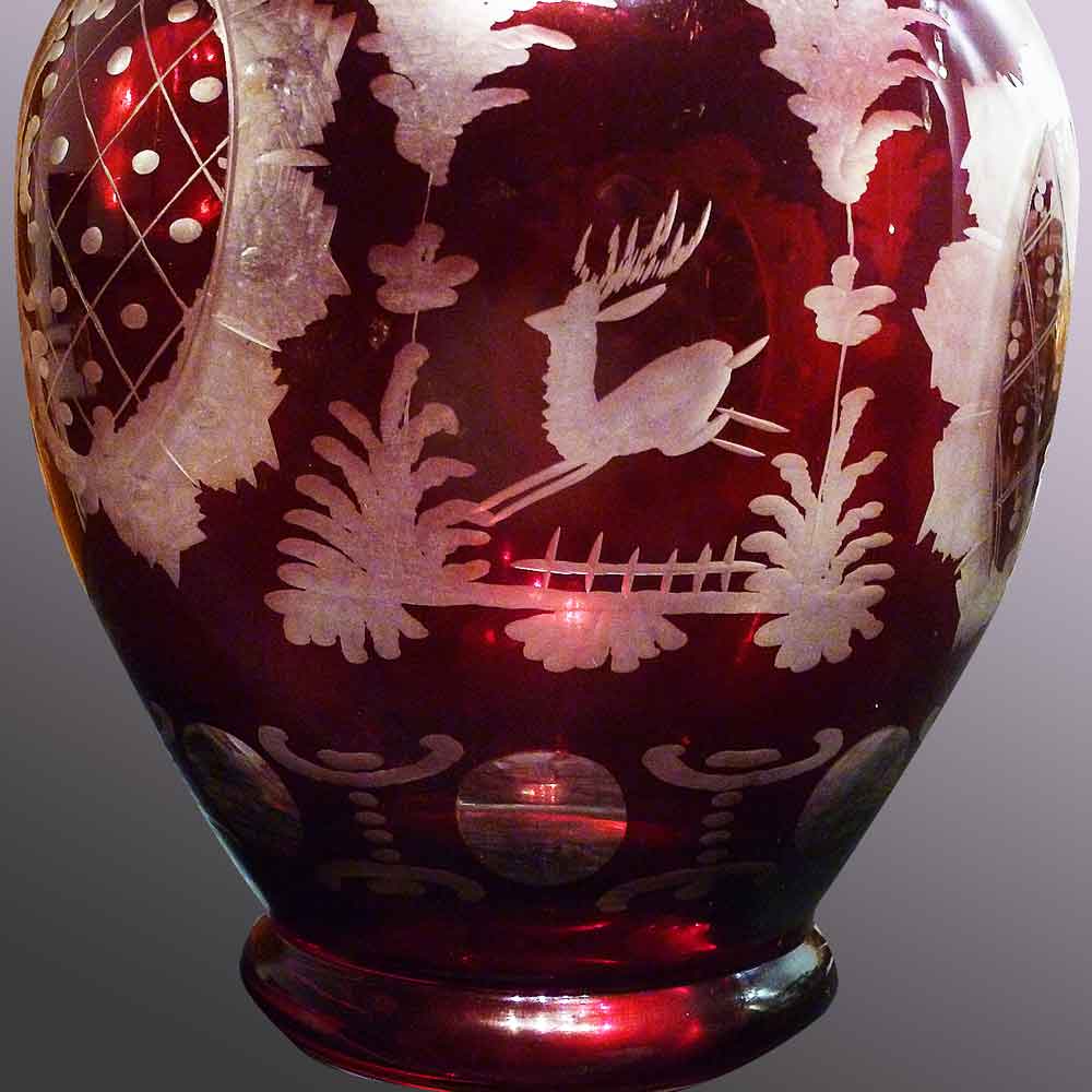 pichet en cristal de  Bohême 19eme siècle