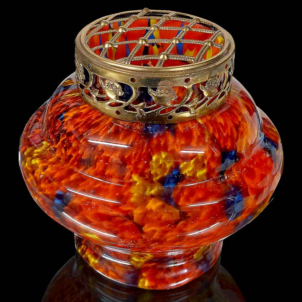 Vase pique fleurs Kralik Art déco