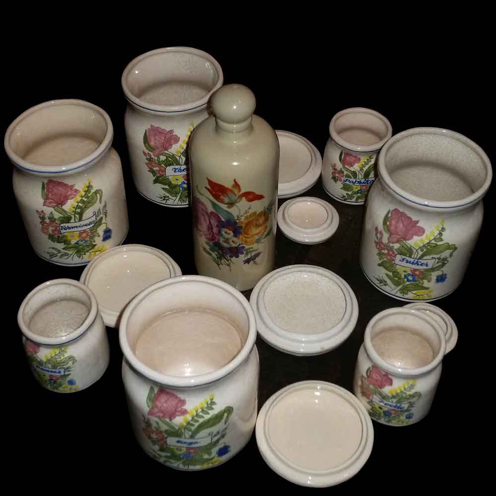 Set de pots à épices Delft, Art nouveau