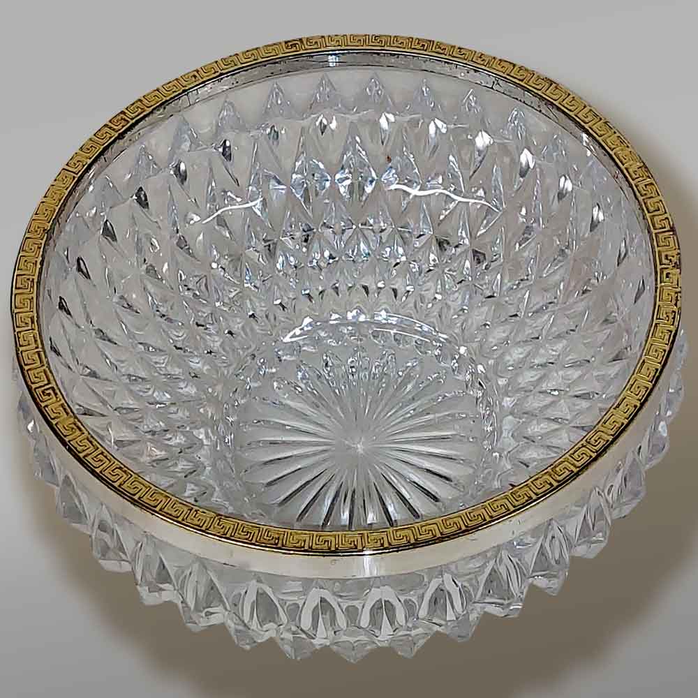 Vintage Josephine Heitten crystal salad bowl 1960