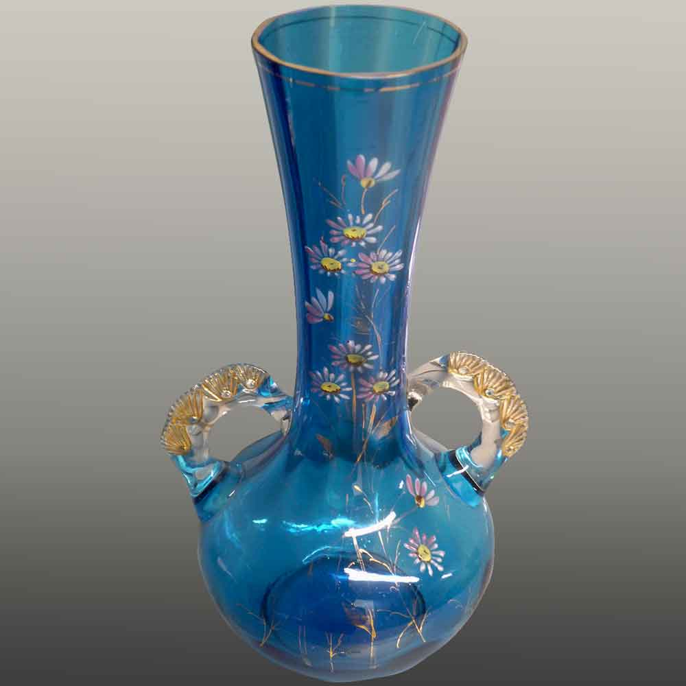 Paar emaillierte Vasen um 1900