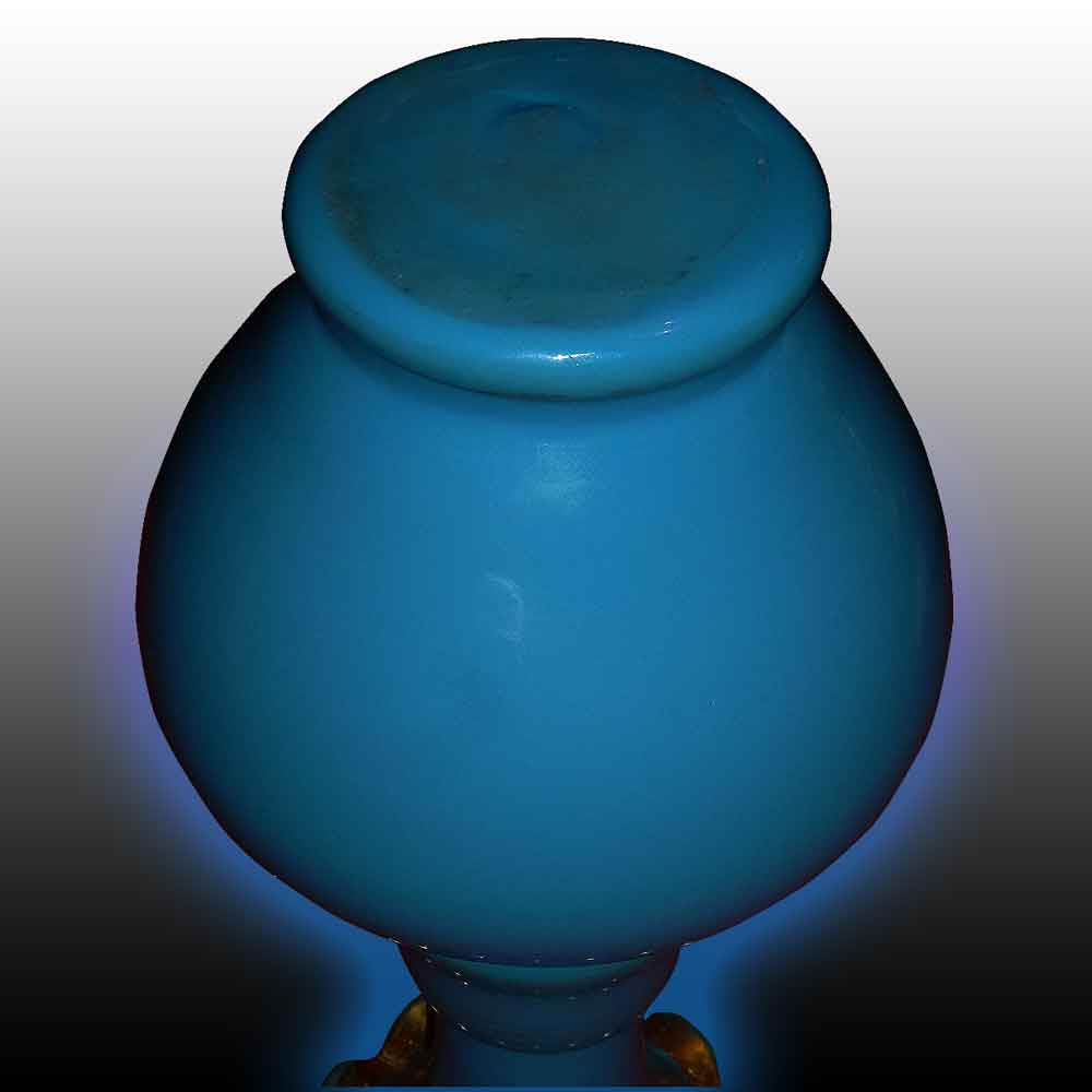 vase balustre en opaline bleu d'époque Charles X