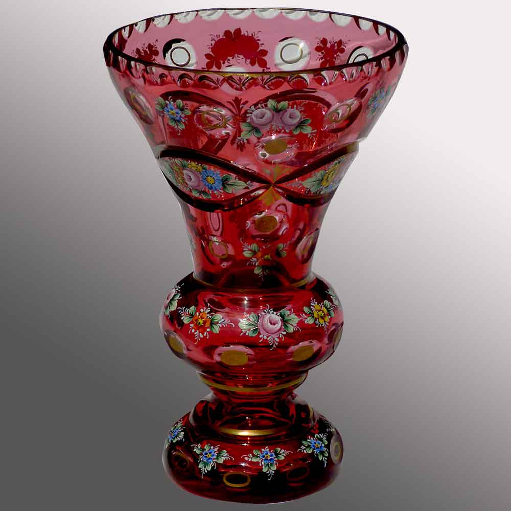 Bohemian crystal vase 1910 th