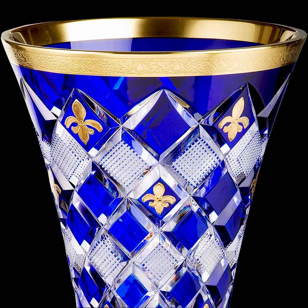 Vase en cristal et or cristal de France