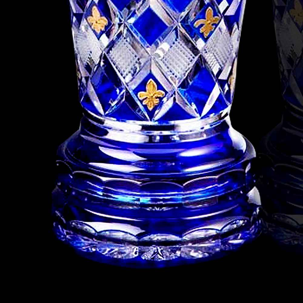 Vase en cristal et or cristal de France