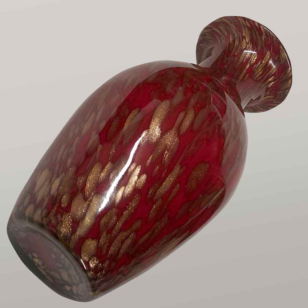 Vase Murano Vintage overlay rouge