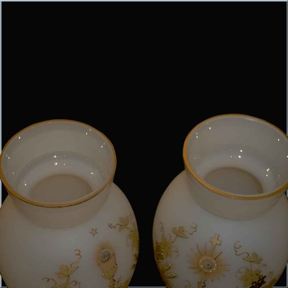 vases en opaline decor or Napoleon III