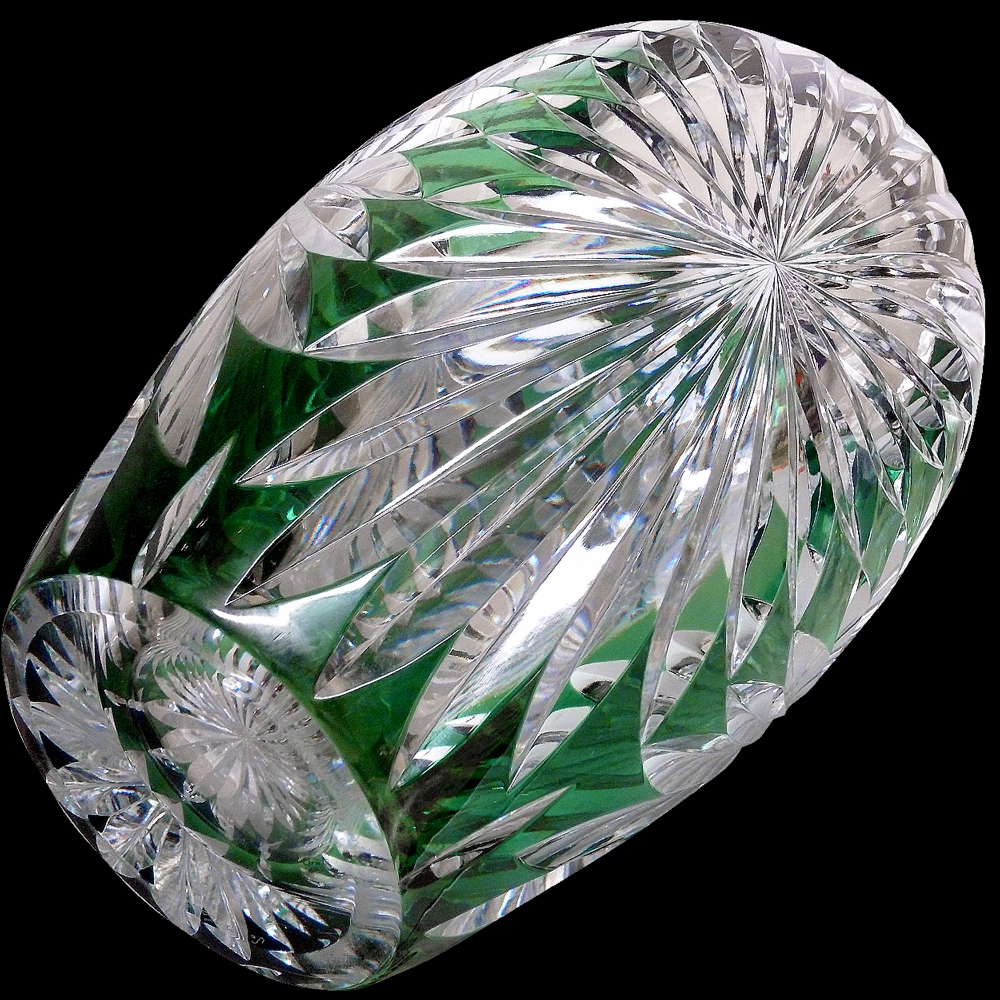 Vase en cristal val saint Lambert vintage 25 cm