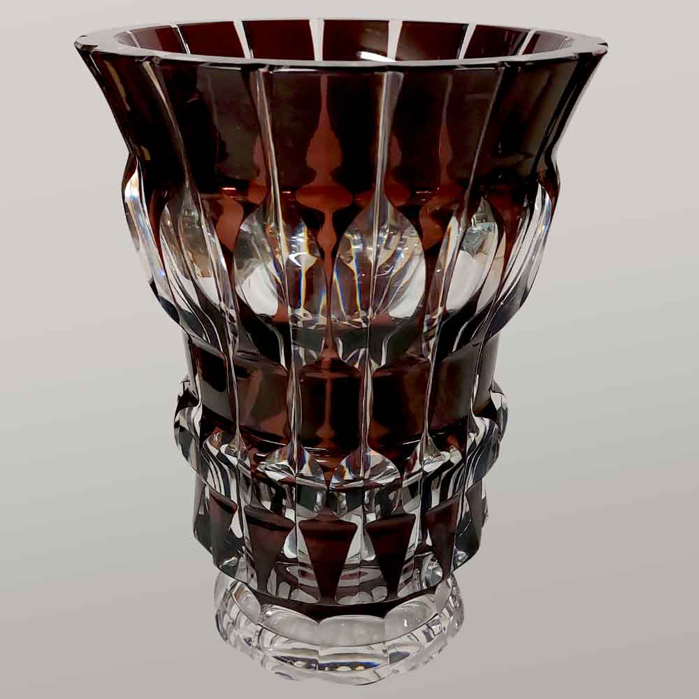 Vase en cristal Val Saint Lambert art déco Charles Graffart