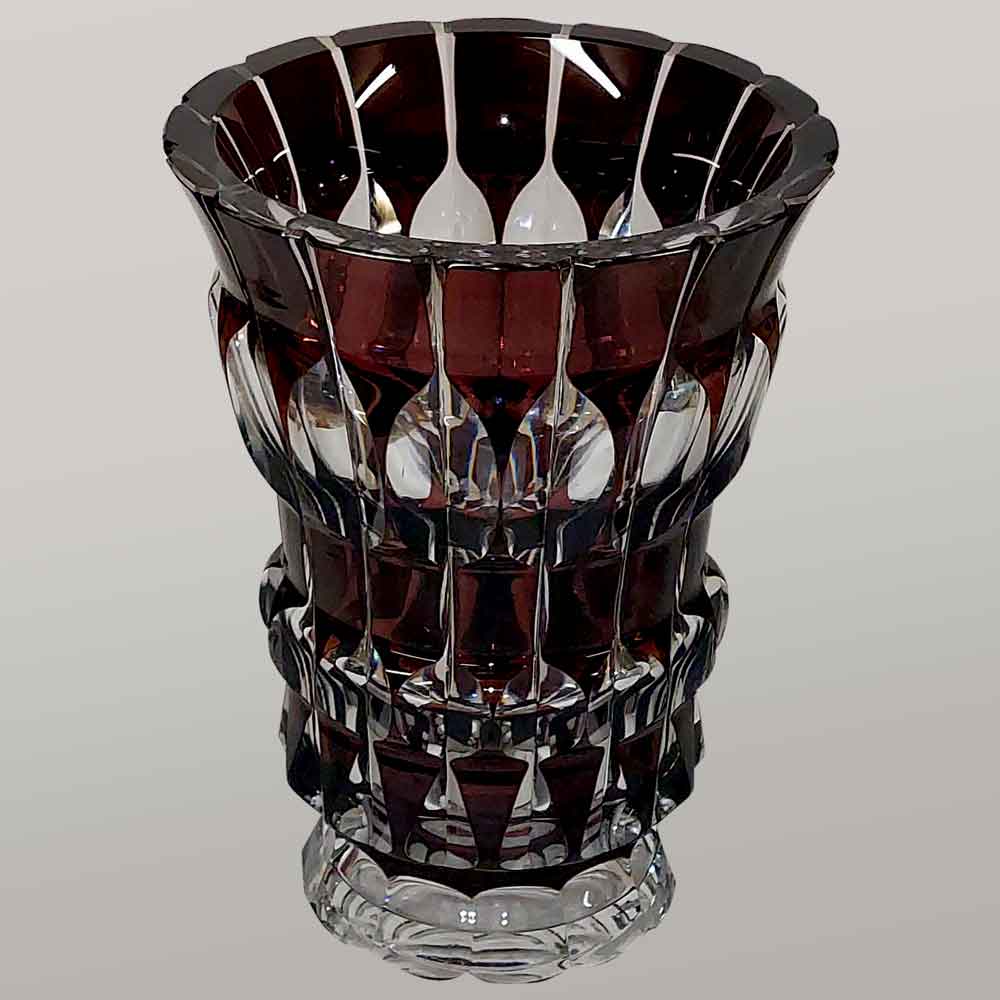 Vase en cristal Val Saint Lambert art déco Charles Graffart