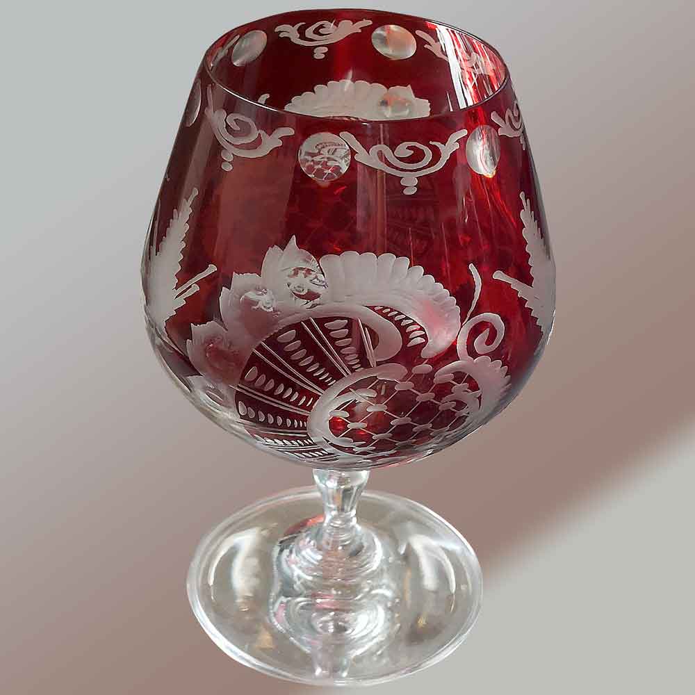 19th century Bohemian wine glasses