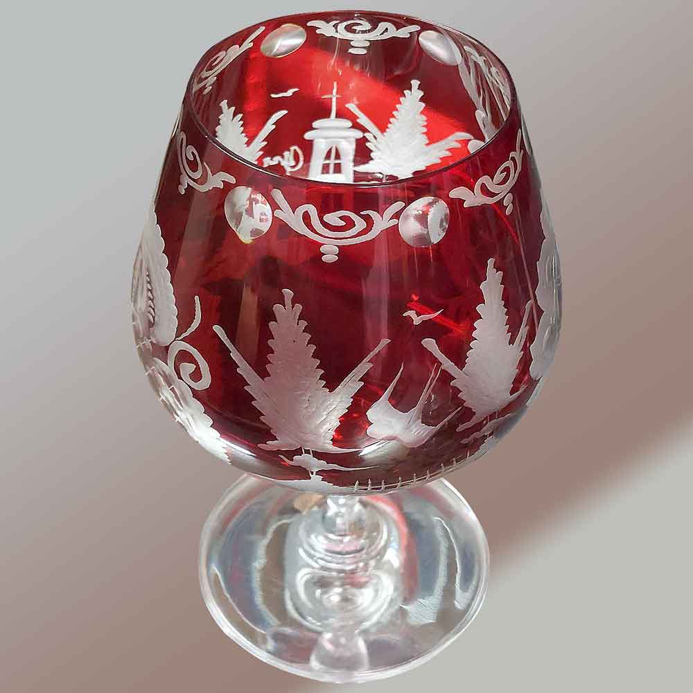 Copas de vino bohemias del siglo XIX.