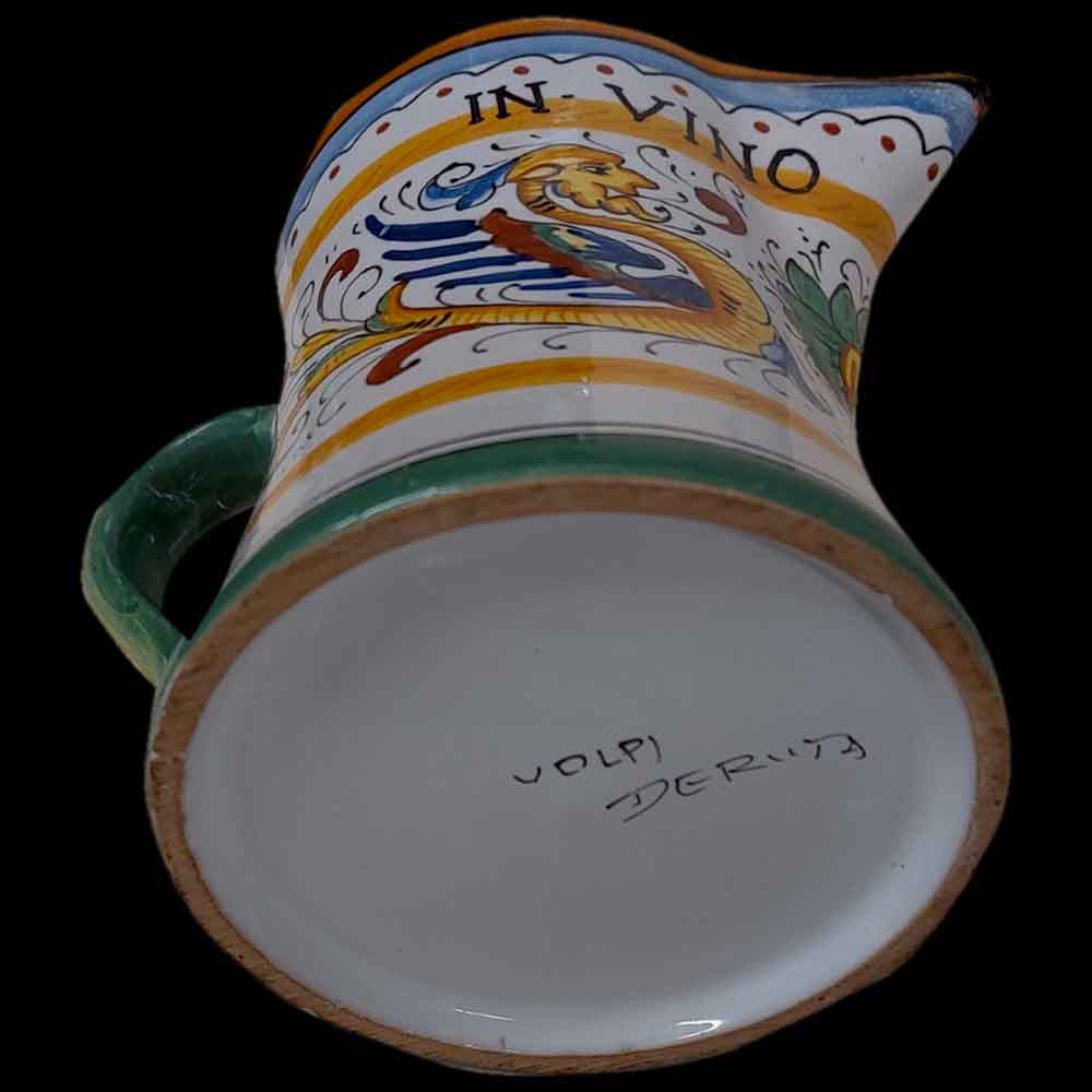 Brocca in ceramica italiana Volpi Deruta